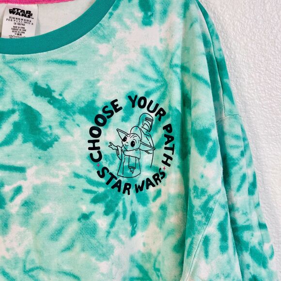 Star Wars Yoda Graphic Tee Womens M Green Choose Your Path Oversized Streetwear - Picture 3 of 10